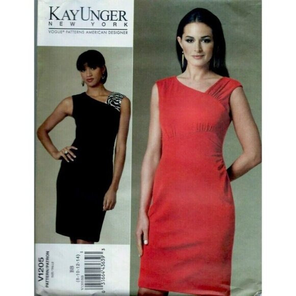 Sewing Pattern Vogue V1205 Women Dress Formal Holiday Party 8-14 Kay Unger U/C - Picture 7 of 7